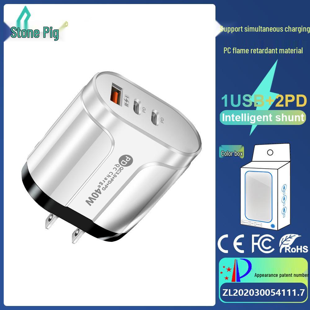 Universal Charger with US, EU, UK, AU Compatibility - Original 1U+2PD Power Adapter