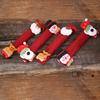 4pcs Christmas Decorations Microwave Protective Gloves Burlap Door Handle Oven Cover Home Decor