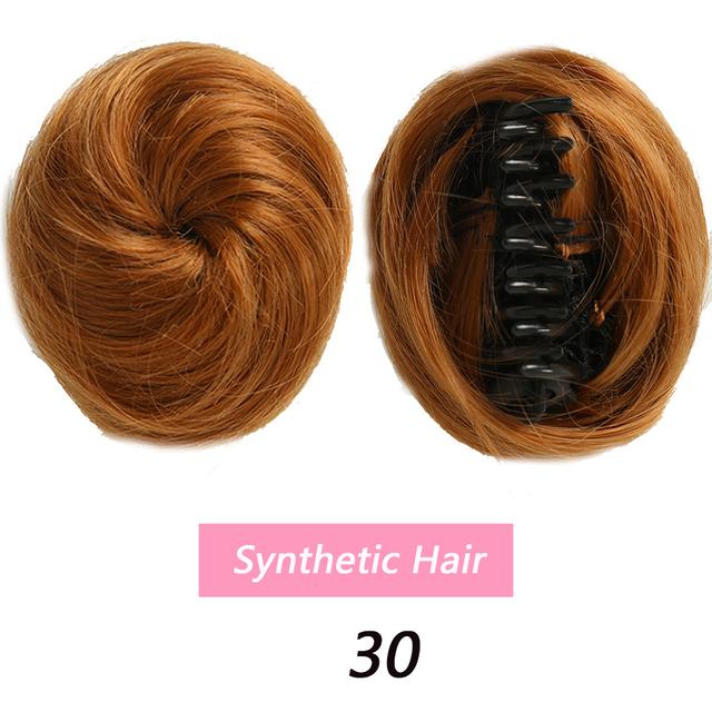 LUPU Synthetic Hair Bun Claw On Chignon Scrunchy Hairpieces PonyTail Chignon For Women Hair Extensions High Temperture Fiber