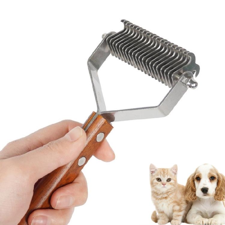 Dog Grooming Tool Wood Deshedding Brush Removes Loose Hair Massage Comb For Regular Coat Maintenance