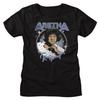 T-shirt Noir Femme Aretha Franklin Respect Circle