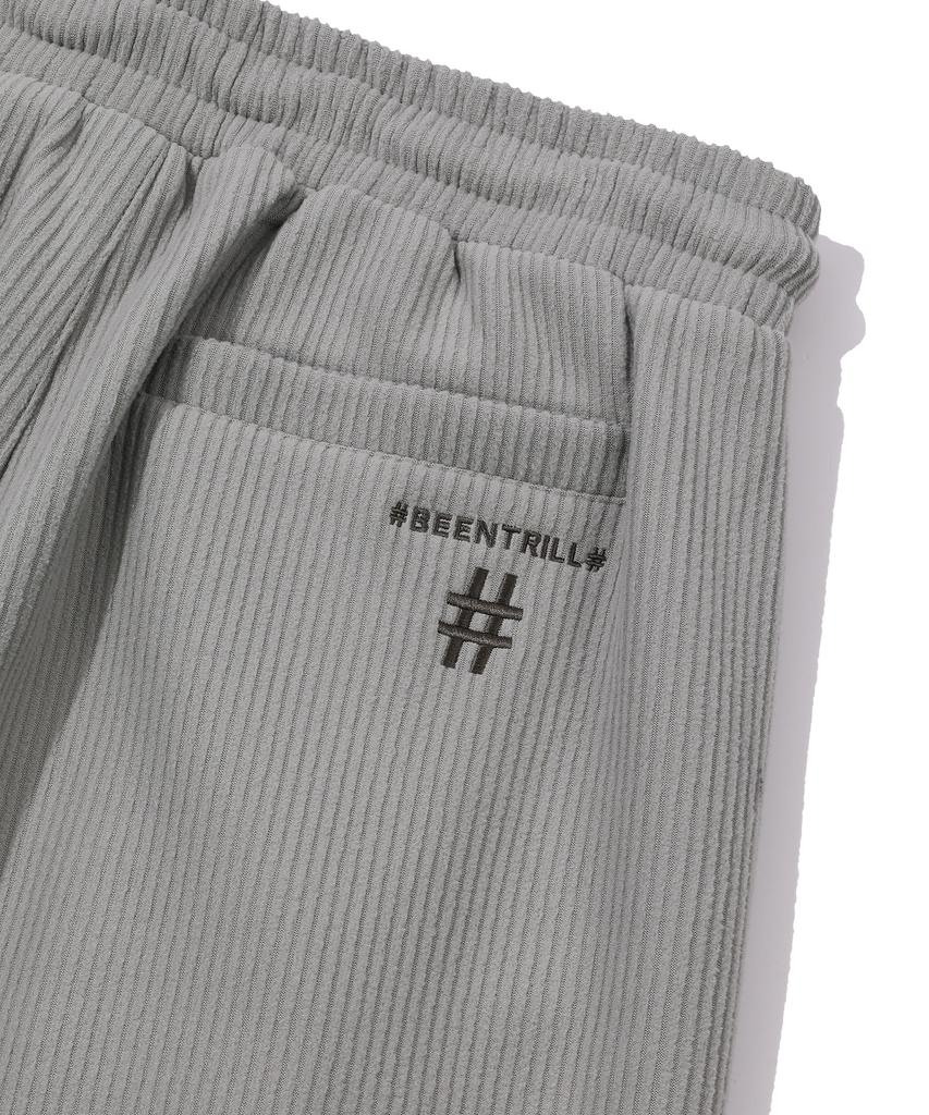 BEENTRILL Corduroy Fleece Sweatpants (Gray)