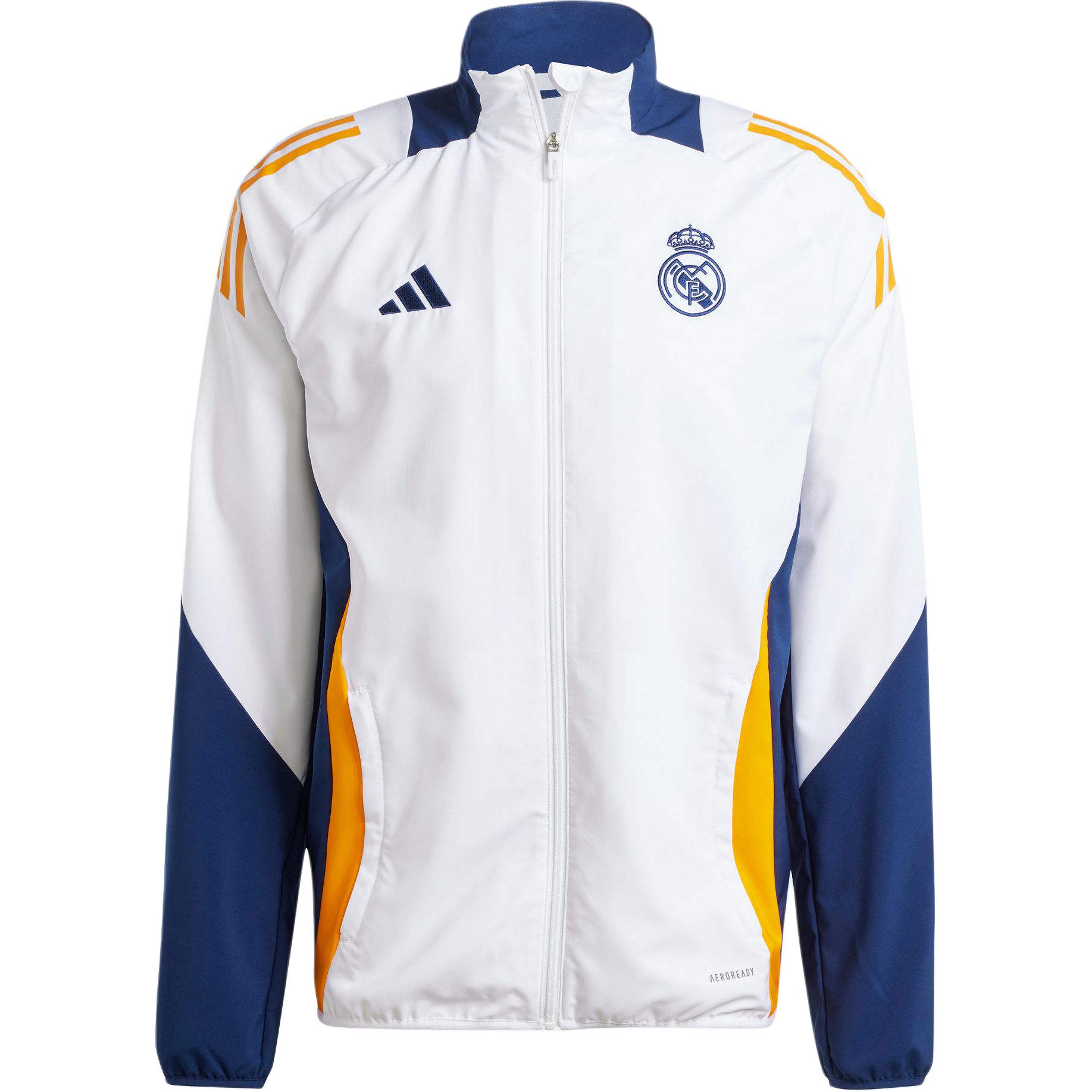 

Adidas Tiro 24 Aeroready Удобная мягкая куртка с длинным рукавом в стиле ретро со стоячим воротником Мужские куртки белого цвета IT5148 M