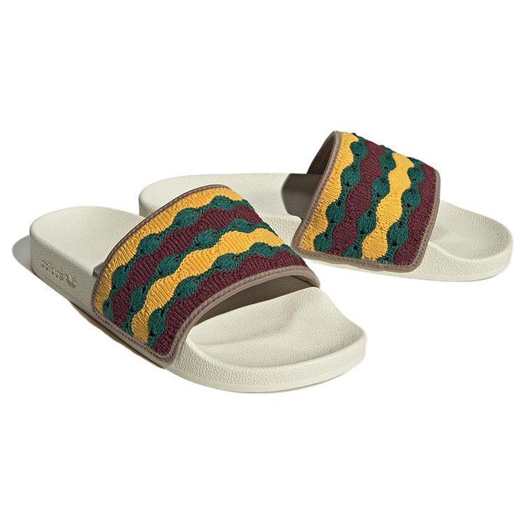Adidas Adilette Slides Crochet Unisex Sneakers Multi-Color Off-White Shadow-Red FZ6456