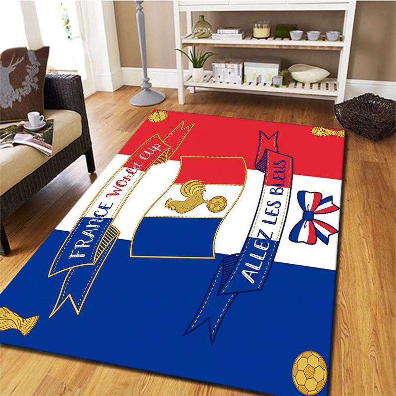 World Cup Football Pattern Square Carpet,Area Rug,Carpet Rug for Living Room Bedroom Sofa Playroom Decor,Non-slip Floor Mat,Holiday Birthday Gifts