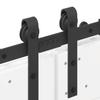 Sliding Door Hardware Set 400 cm Steel Black