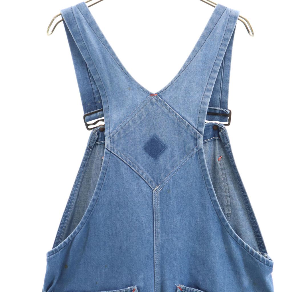 BIG MAC 70s Made In USA Vintage Denim Overall Wash Blue Painter Men's Used