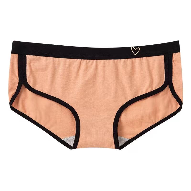Women's Briefs Cotton Sports Fitness Low-Rise Solid Soft Breathable Panties Lingerie Underwear For Woman Intimates