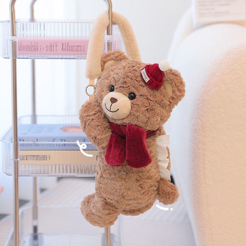 Creative Car Tissue Box Car Cute Cartoon Pumping Carton Hanging High-End Decoration Car Tissue Hanging Bag