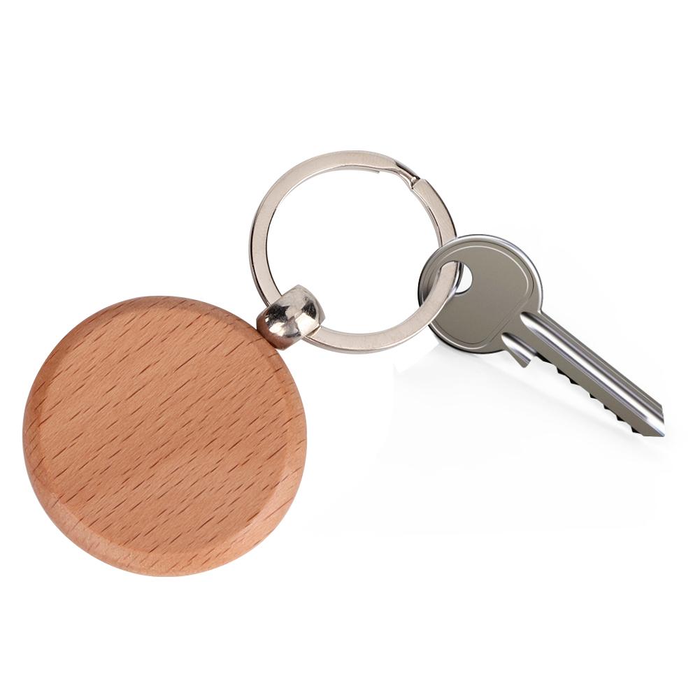 10PCS Beech Wood Key Chain Key   Keychains   Clothing Bag Decoration