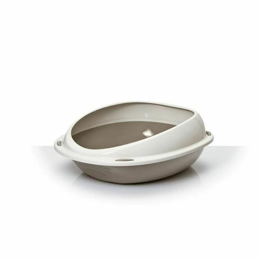Cat Litter Box Aimé 45 x 36 x 15,5 cm Beige Taupe Plastic