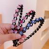Sweet Non-slip Headwear Girls Flower Crystal Women Hair Hoop Korean Style Hairbands Thin Headband