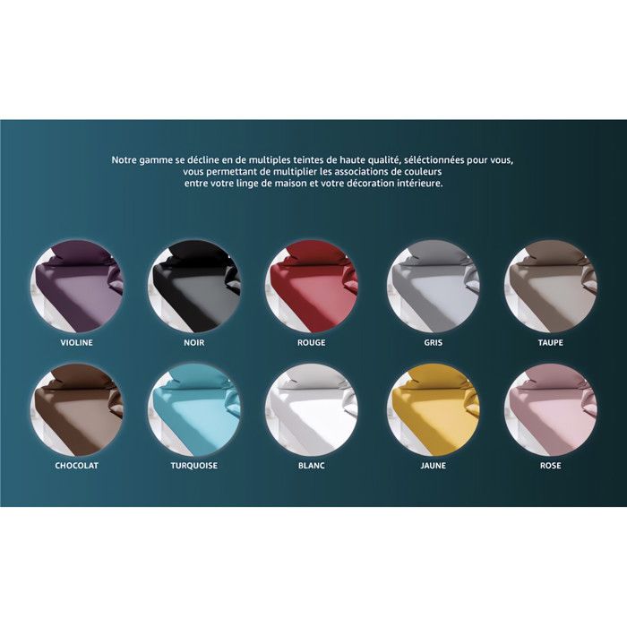 Taie d'oreiller 63X63 cm ZZZ noir