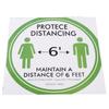 5PCS Social Distancing Ground Sticker Distance Marker Floor Signs Decal for School Market Public Area