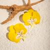 Simulated Flower Butterfly Orchid Earrings Exaggerated Korean Style Flower Earrings Beach Jewelry Jewelry Accessories