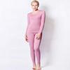 CASER Women's V-Neck German Velvet Thermal Underwear Set BF51701