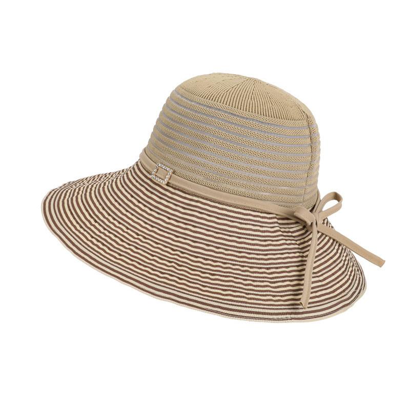 Женская складная шляпа-федора с декором в виде банта для пляжа и активного отдыха