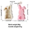 Easter Rabbit Candle Mold Soap Mold For Candle Making Resin Art Making Chocolate Candy Mold Soft Crafts For Aromatherapy Candle
