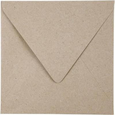 Recyklovaná obálka - 16 x 16 cm - Sada 50 kusů - Béžová barva