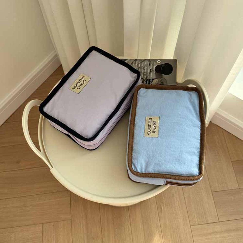 Korean Style Contrast Color Cosmetic Bag Portable Sanitary Napkin Storage Bag  Napkin Towel