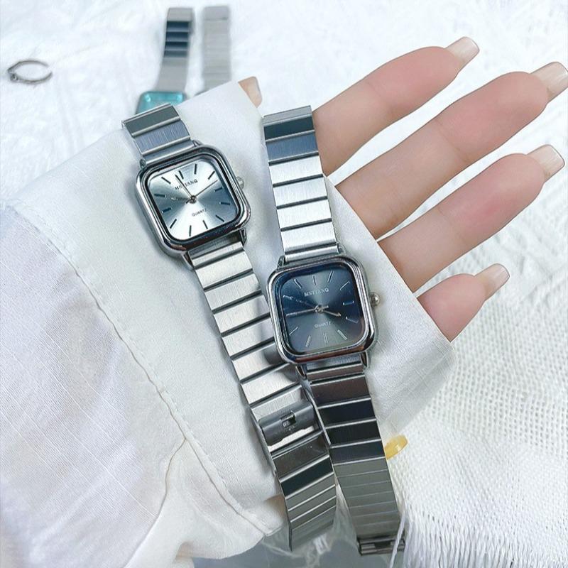 Brand Luxury Women Watch Ladies Quartz Watch Adjustable Stainless Steel Strap Women Wristwatch Fashion Square Clock