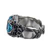 Artemis Classic Poseidon Silver Ring Silver Accessories for Men and Brand Silver 925 Silver Ring with Blue Topaz Ring, ACR0292, Women, Jewelry, Ring,