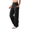 Women's Fashion Casual Solid Color Print High Waist Trousers Pants & Capris
