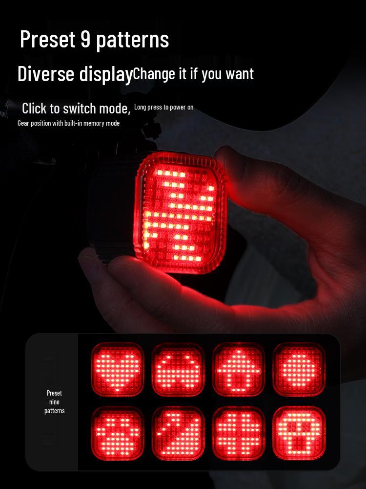 Bike Rear Tail Light for Night Riding – Safety Warning and Brake Light for Road & Mountain Biking