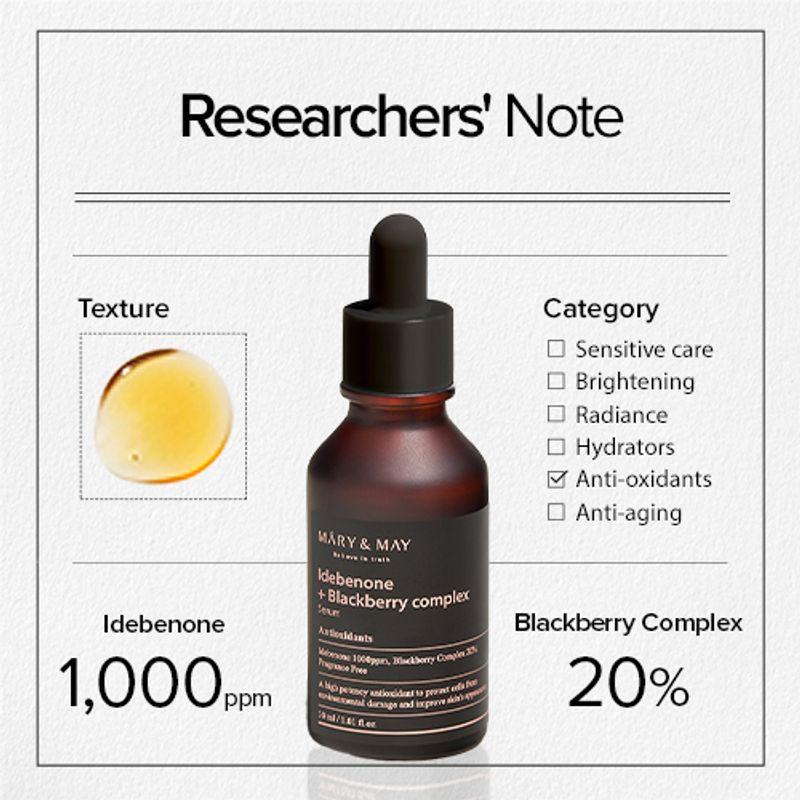 [Mary&May] Idebenone + Blackberry Complex Serum 30ml