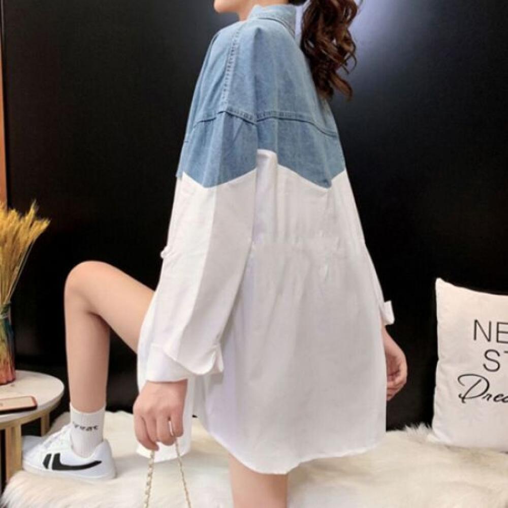 Navava Loose Fit Denim Long Sleeve Shirt Nb1888