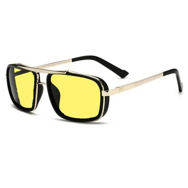0 -0.5 -0.75 -1.0 Bis -4.0 Graue/Tee-Gläser Sonnenbrille mit Stärke Herren Polarisiert Myopie-Gläser Schutzbrille Punk Sonnenbrille
