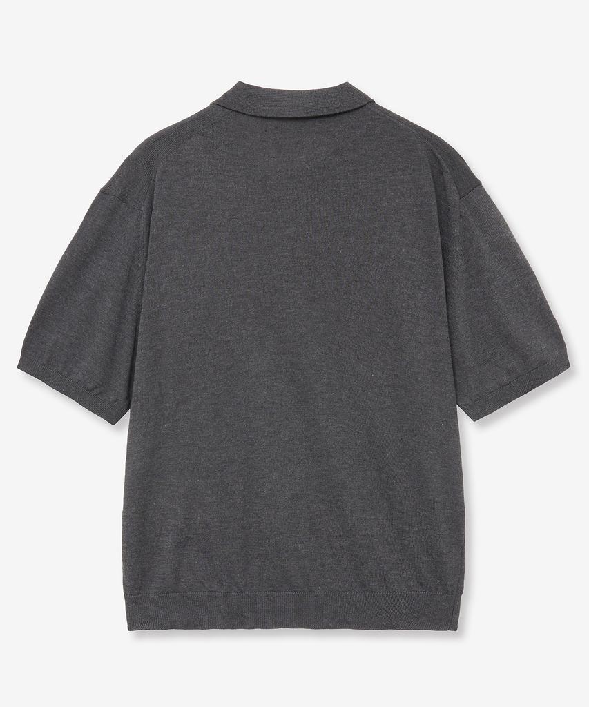 VTWO Cool Washable Polo Knit (Charcoal)