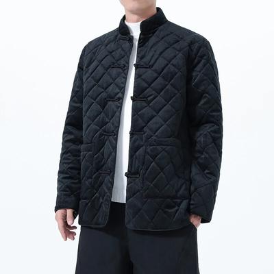 Autumn Chinese Style Men Cotton Padded Jacket Young Men Winter Fashion Retro Parkas Outerwear Male Casual Loose Fit Warm Coat