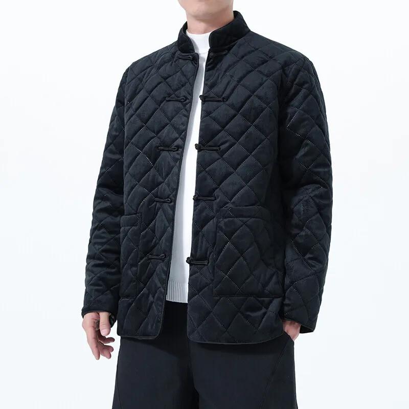 Autumn Chinese Style Men Cotton Padded Jacket Young Men Winter Fashion Retro Parkas Outerwear Male Casual Loose Fit Warm Coat