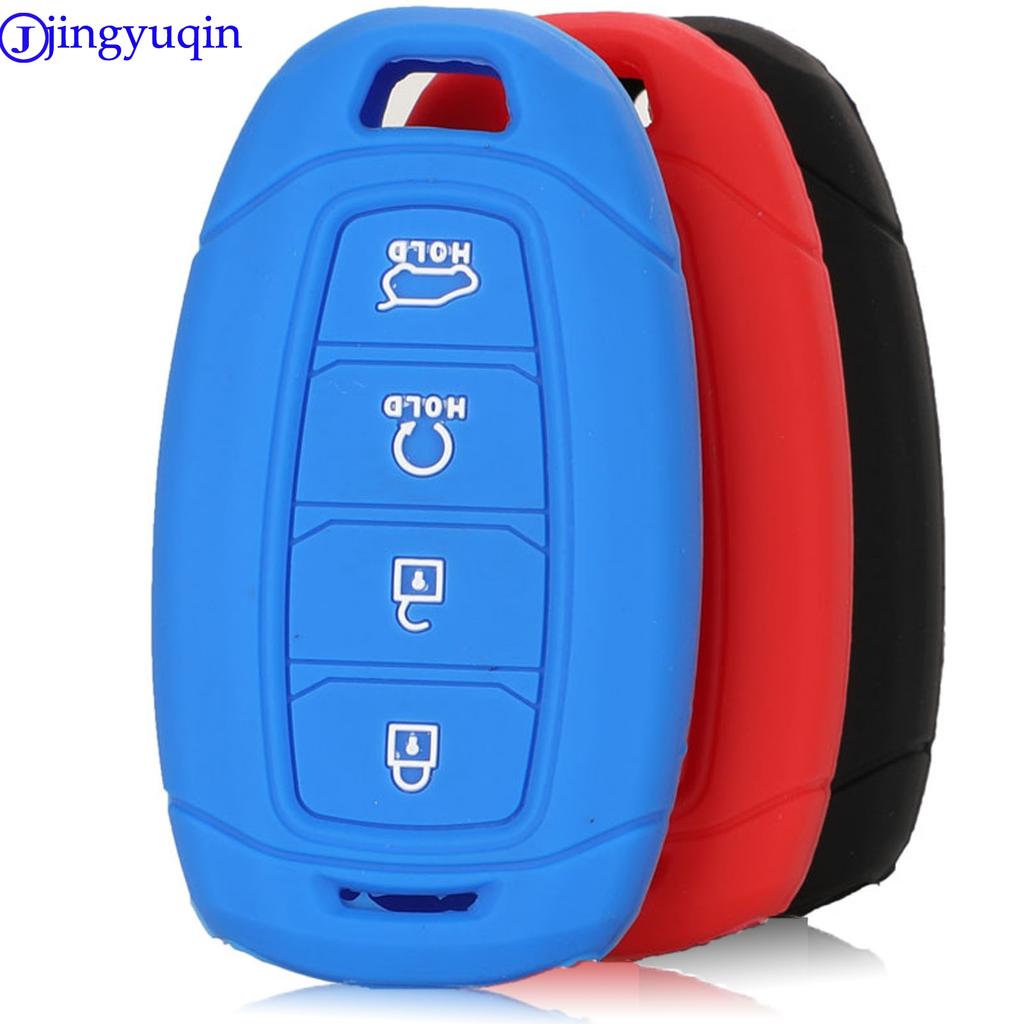 Jingyuqin Remote Key Car Case Cover For Hyundai I30 I35 I40 Kona Azera Elantra Solaris Grandeur Ig Accent Santa Fe 2018 2019