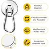 Strong Magnetic Hooks Heavy Duty Neodymium Magnet Hooks With Swivel Carabiner Hook Bathroom Kitchen Hanging Hanger Key Storage