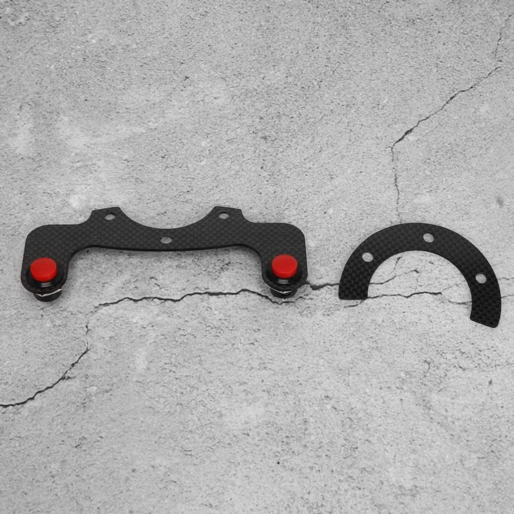 Akozon Steering Wheel Horn Button Carbon Fiber External Horn Button Kit Car Aftermarket Accessories