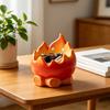 Key Storage Figurine, Flame Shape Vinyl Ornament, Large Capacity Desktop Display Holder for Lipstick Keys Glasses