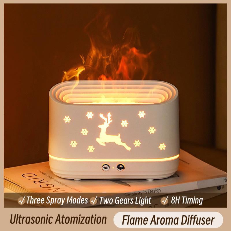 300 ml Sika Deer Aromatherapie Diffusor Flamme Lampe Usb Ätherisches Öl Diffusor Ultraschall Kühlen Nebel Maker Aroma Luftbefeuchter