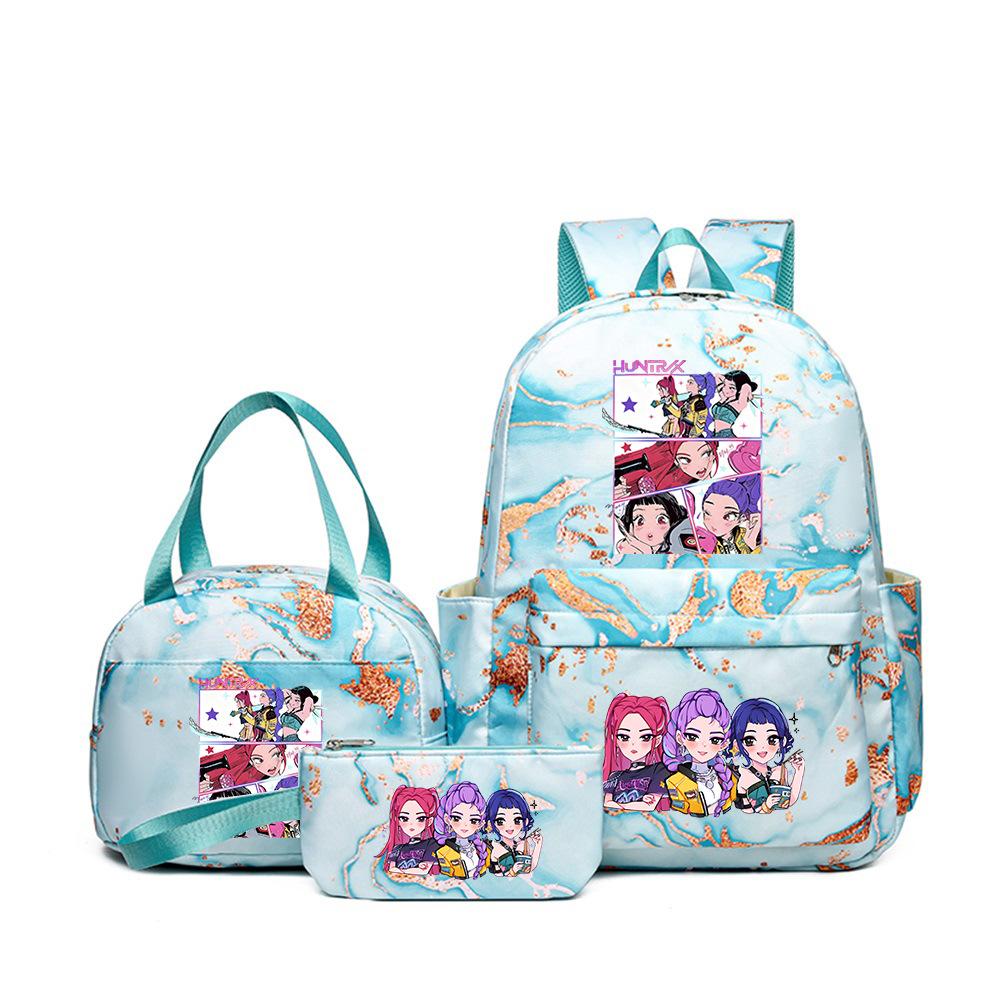 Witch Hunter Three-Piece Backpack Girl Digital Printing Elementary School Bag Large Capacity Backpack