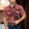 Men'S Fashionable Lapel And Shoulder Length Short Sleeved Casual Top