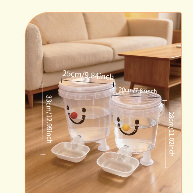 Distributeur d'eau automatique pour animaux de compagnie Dessin animé 5L/10L Grande capacité Fontaine à boire pour animaux de compagnie Sans électricité Bol d'eau automatique Accessoires pour chat