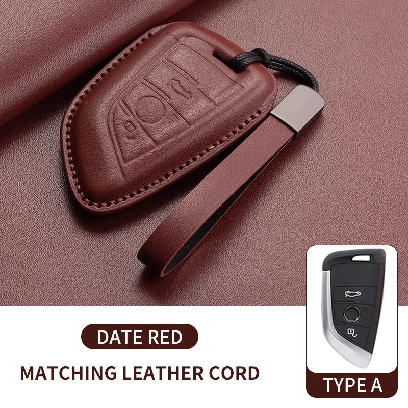 Leather Car Key Case Cover For BMW 3 4 5 6 Series X1 X2 X3 X4 X5 F10 F20 M3 M4 E34 E36 525 320i 2025 Key Shell Car Accessories