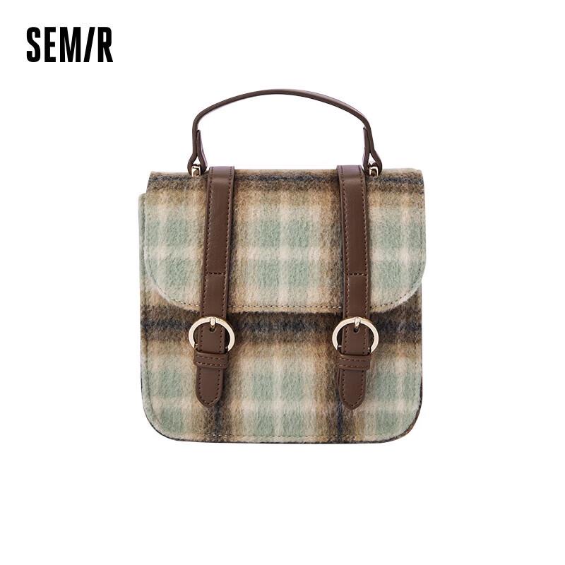 Semir Ретро Клетчатая Сумка-кроссбоди из искусственной шерсти Cambridge Small