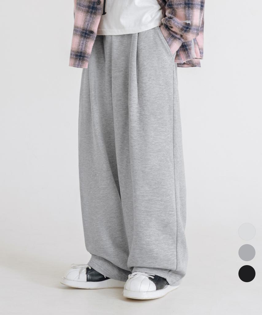 LEMAIN SECOND One-Pleat Wide Sweatpants_3 Colors (B Type)