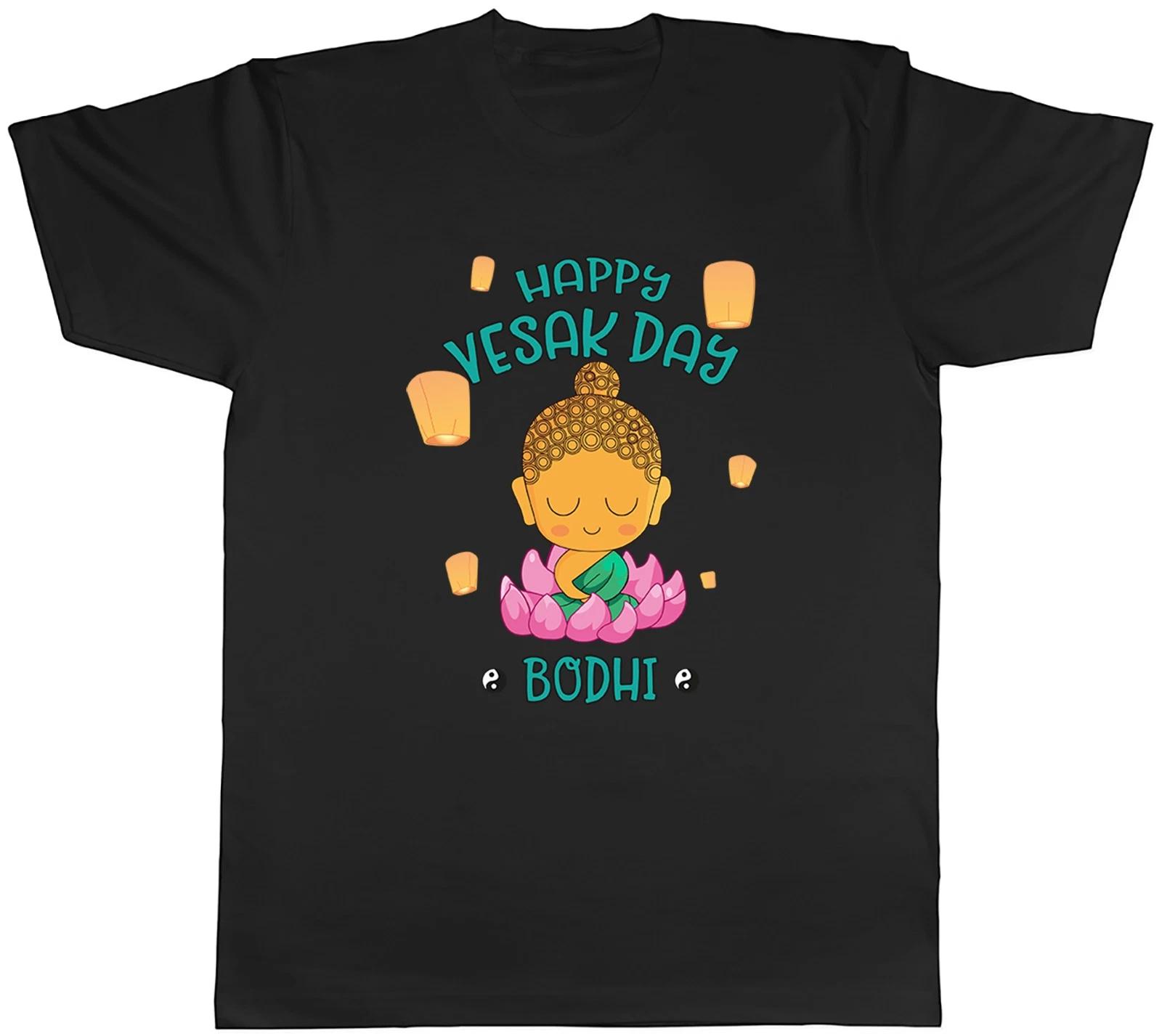 Personalised Happy Vesak Day Buddha Lotus Mens T-Shirt Tee Gift Top S