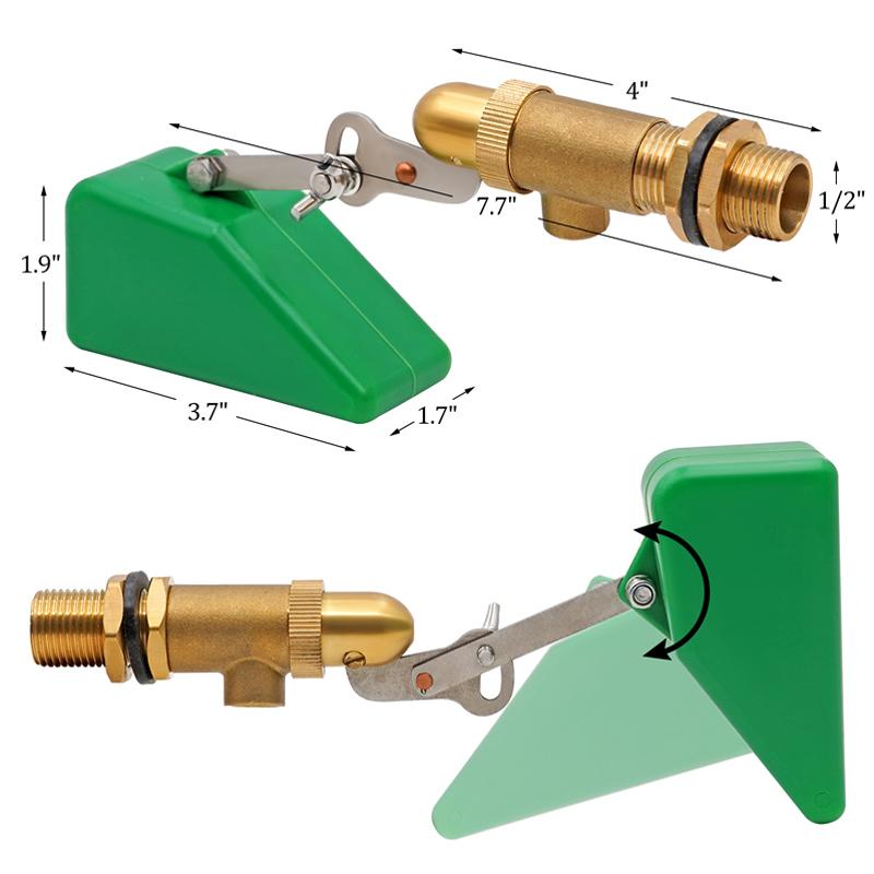

1/2 Inch Copper Water Float Valve Adjustable Arm Automatic Fill Float Valve Brass Water Control for Water Tank 1pc