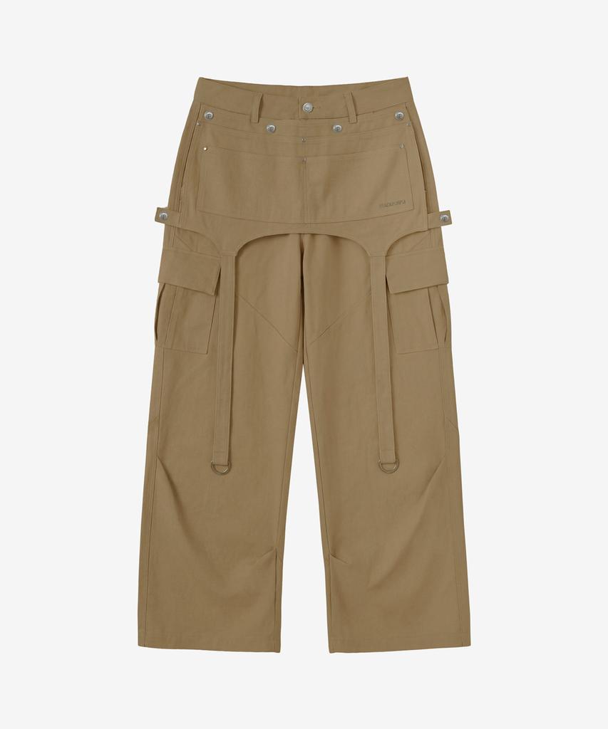 Beullaegpeopeul Module Pocket Cargo Pants_Beige