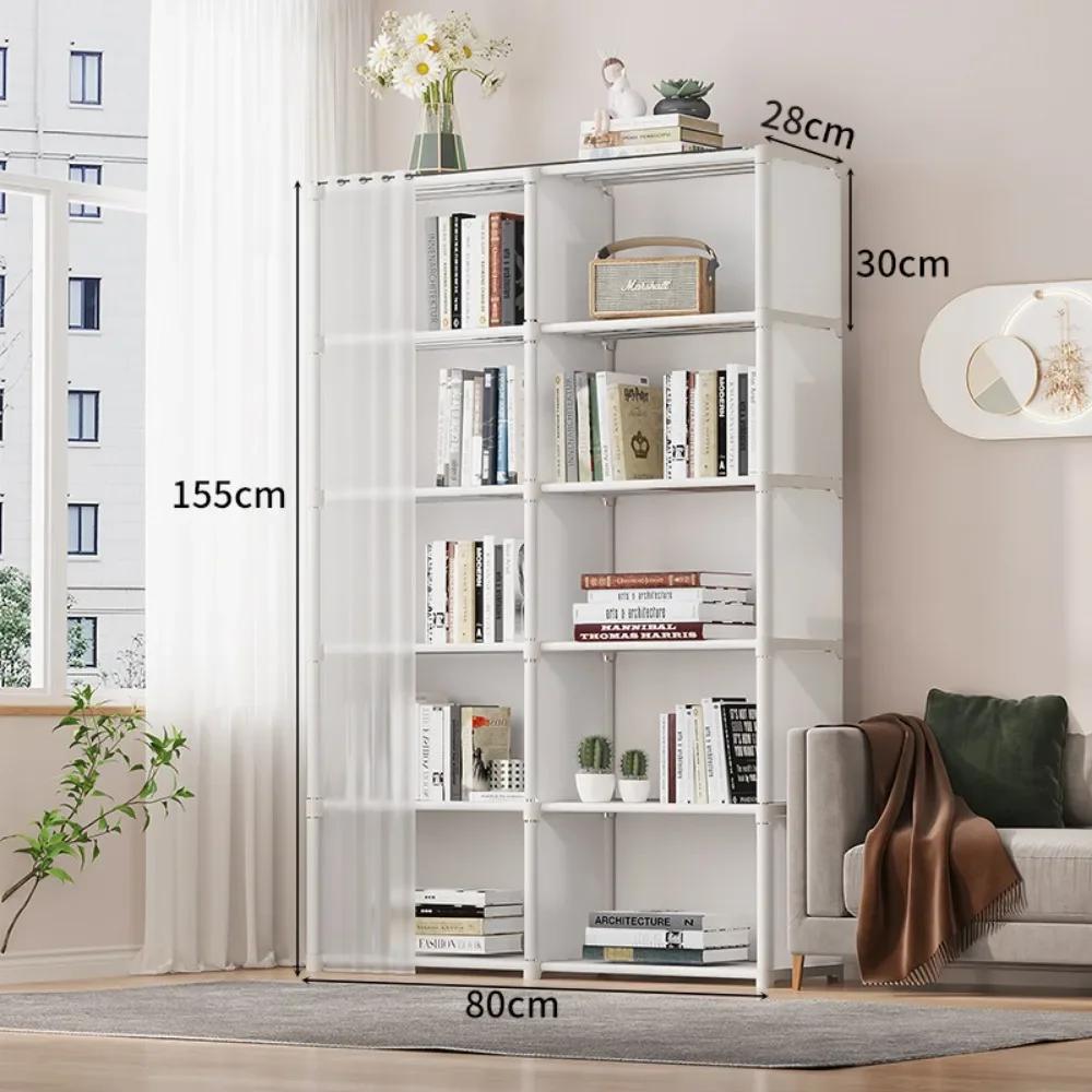 Dustproof Simple Cloth Wardrobe Space Saving Easy To Assemble Widening and Raising Wardrobe Generic Multipurpose Storage Rack
