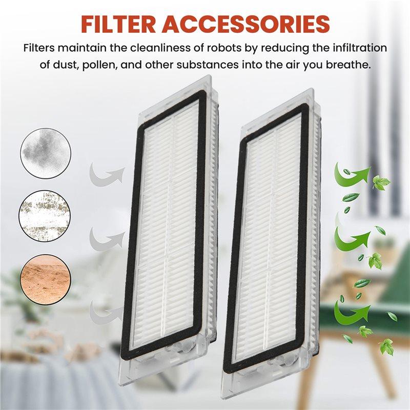 LITE-Pour Xiaomi 1S, Rockrobo Aspirateur V1, S4 S5 S6, SDJQR01RR, SDJQR02RR Pièces d'aspirateur Brosse principale latérale Filtre Hepa